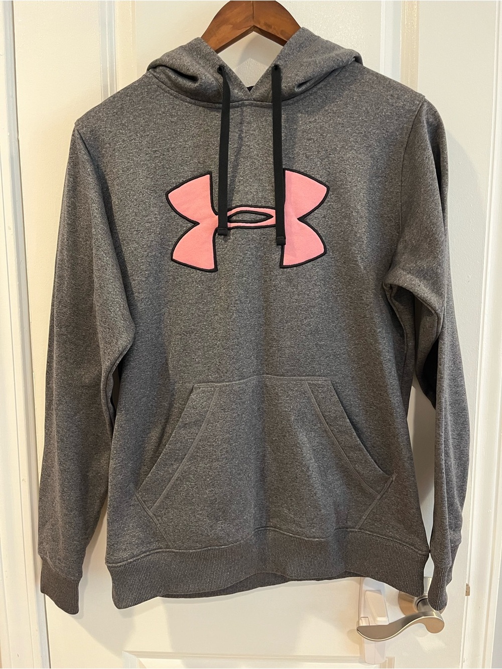 Women’s Grey and Pink Under Armour Hoodie